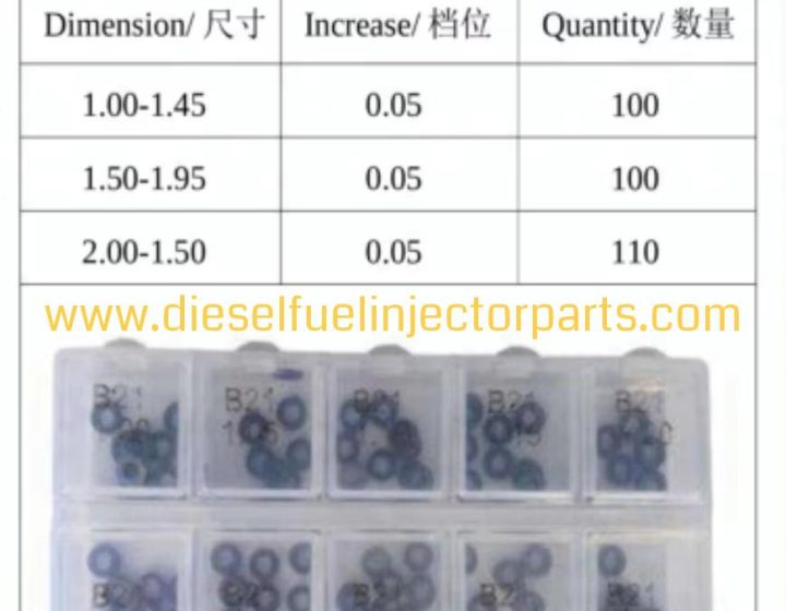 Diesel Injector Adjusting Shim B21 – Common Rail Repair Gasket for Fuel Injection Systems