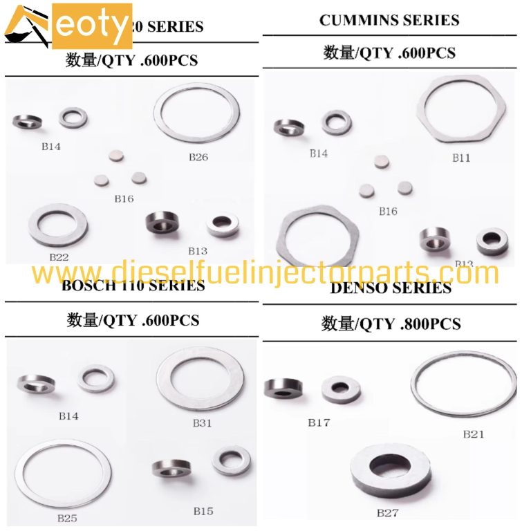High-Quality Common Rail Injector Adjusting Shims B11-B31 Set | Fuel Injection Washers 0.005kg