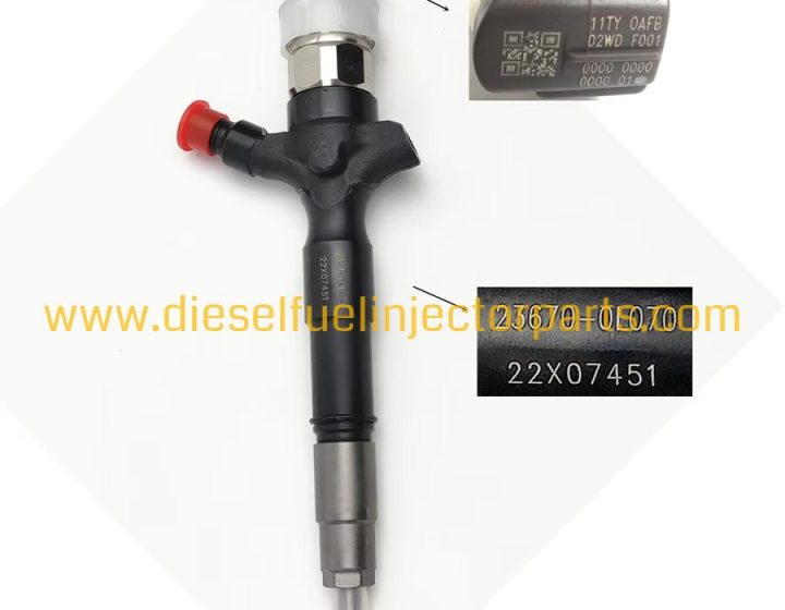 Common Rail Diesel Injector 23670-09360 095000-8740 for Toyota Hilux 2KD Engine