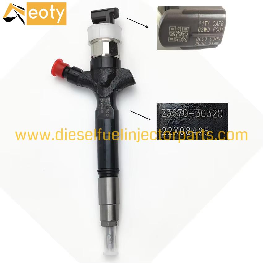 Toyota Hiace Common Rail Diesel Injector 23670-30320 / 095000-7720 High Performance